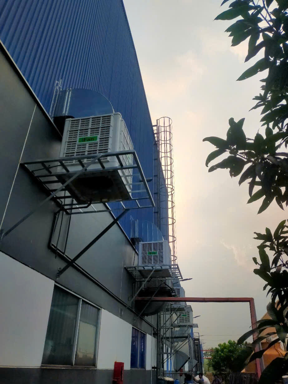 Hình ảnh : Thi công máy làm mát 35.000m3/h nhà máy bao bì